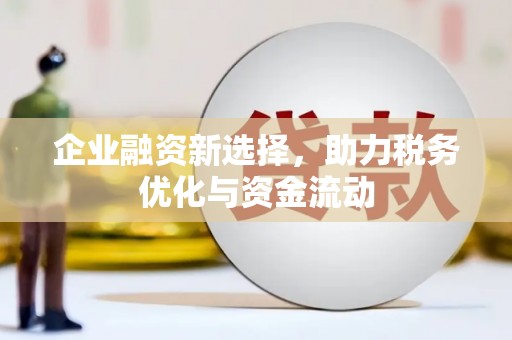 成县企业融资新选择，助力税务优化与资金流动