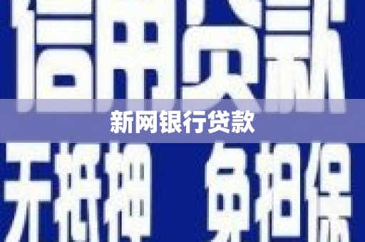 成县新网银行贷款