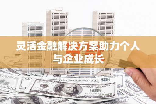 成县灵活金融解决方案助力个人与企业成长