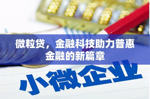 成县微粒贷，金融科技助力普惠金融的新篇章
