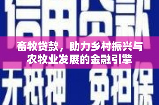 成县畜牧贷款，助力乡村振兴与农牧业发展的金融引擎