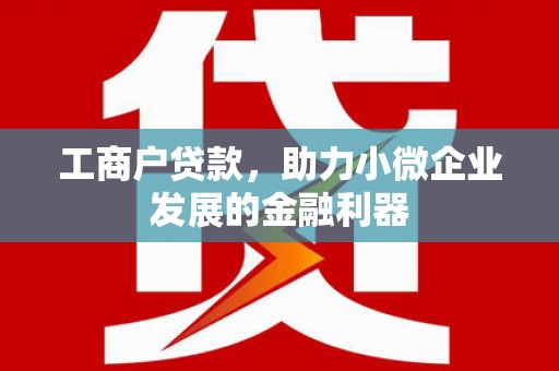 成县工商户贷款，助力小微企业发展的金融利器