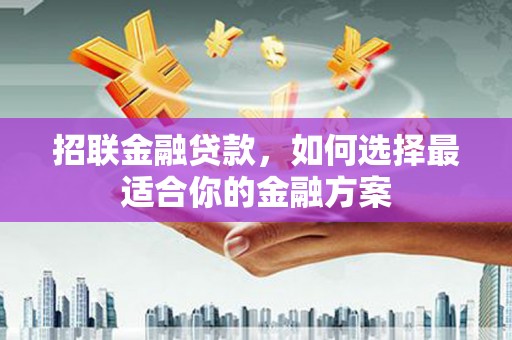 成县招联金融贷款，如何选择最适合你的金融方案