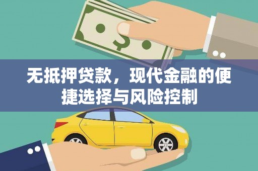 成县无抵押贷款，现代金融的便捷选择与风险控制