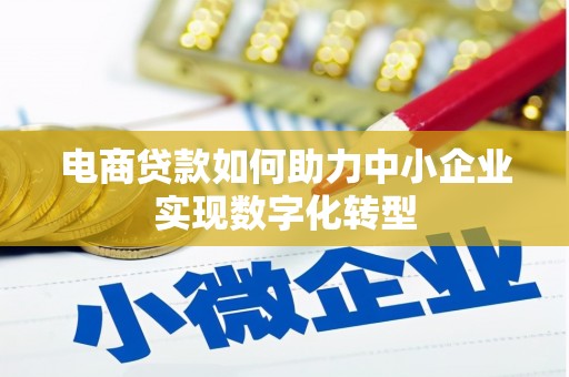成县电商贷款如何助力中小企业实现数字化转型