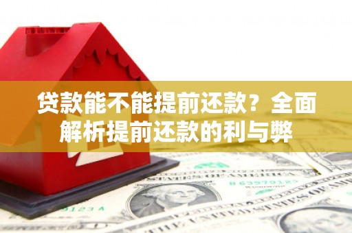 成县贷款能不能提前还款？全面解析提前还款的利与弊