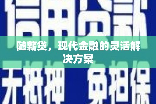 成县随薪贷，现代金融的灵活解决方案