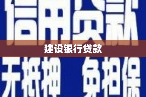 成县建设银行贷款