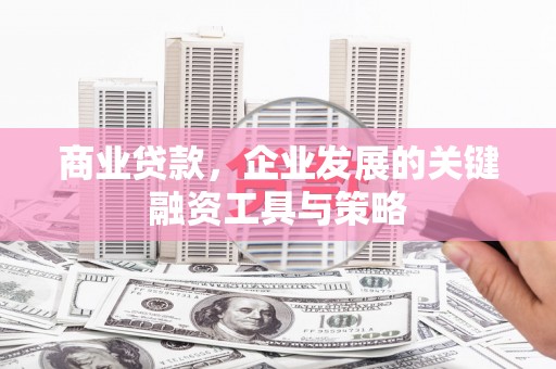 成县商业贷款，企业发展的关键融资工具与策略