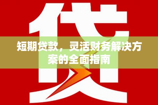 成县短期贷款，灵活财务解决方案的全面指南