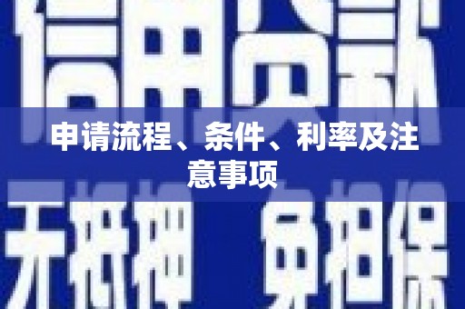 成县申请流程、条件、利率及注意事项