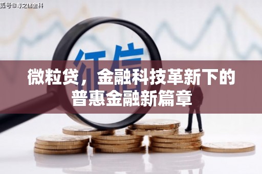 成县微粒贷，金融科技革新下的普惠金融新篇章