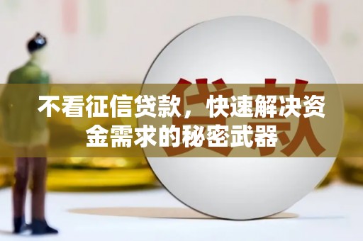 成县不看征信贷款，快速解决资金需求的秘密武器