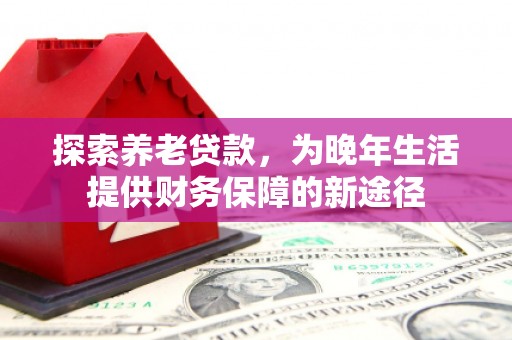 成县探索养老贷款，为晚年生活提供财务保障的新途径