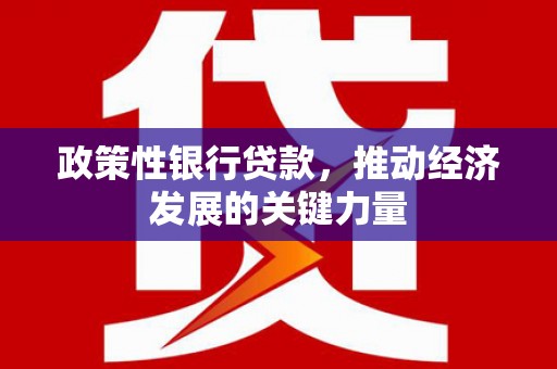 成县政策性银行贷款，推动经济发展的关键力量