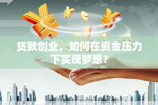 成县贷款创业，如何在资金压力下实现梦想？