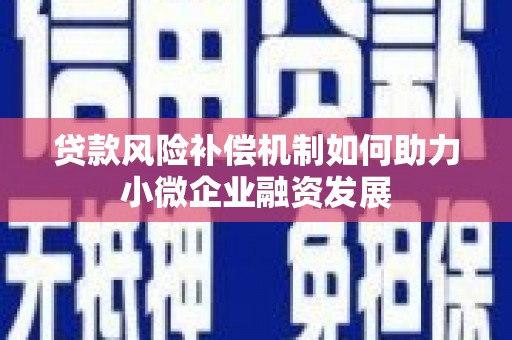 成县贷款风险补偿机制如何助力小微企业融资发展