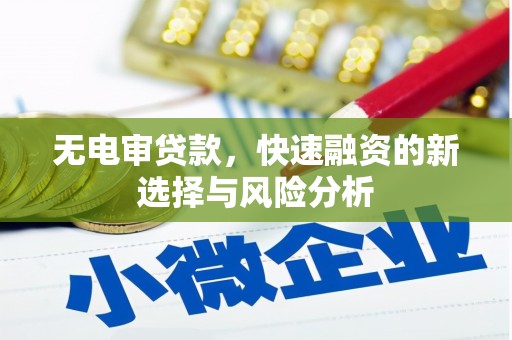 成县无电审贷款，快速融资的新选择与风险分析