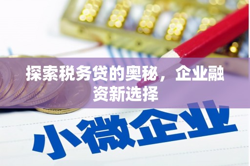成县探索税务贷的奥秘，企业融资新选择