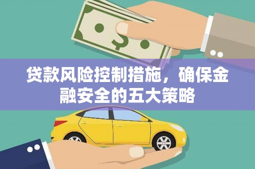 成县贷款风险控制措施，确保金融安全的五大策略