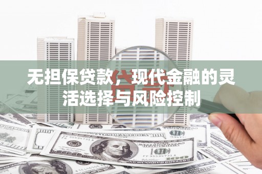 成县无担保贷款，现代金融的灵活选择与风险控制
