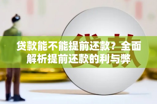 成县贷款能不能提前还款？全面解析提前还款的利与弊
