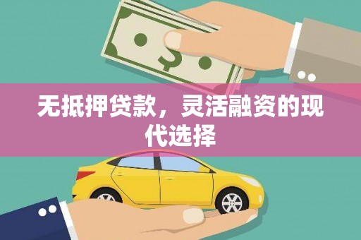 成县无抵押贷款，灵活融资的现代选择