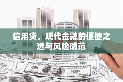 成县信用贷，现代金融的便捷之选与风险防范