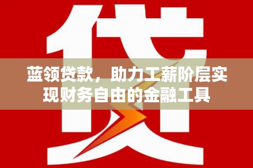成县蓝领贷款，助力工薪阶层实现财务自由的金融工具