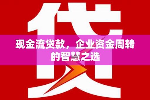 成县现金流贷款，企业资金周转的智慧之选