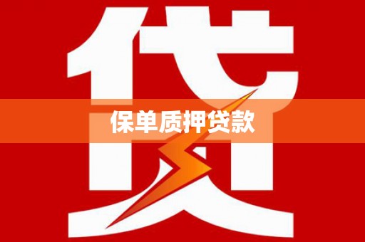 成县保单质押贷款