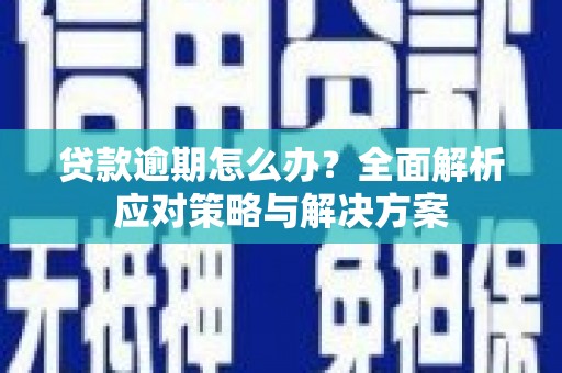 成县贷款逾期怎么办？全面解析应对策略与解决方案