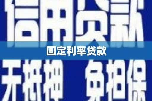 成县固定利率贷款