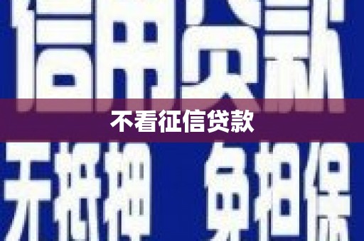 成县不看征信贷款