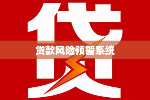 成县贷款风险预警系统
